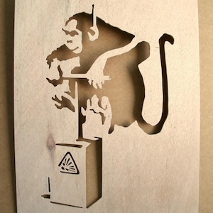 Banksy Monkey Detonator Stencil
