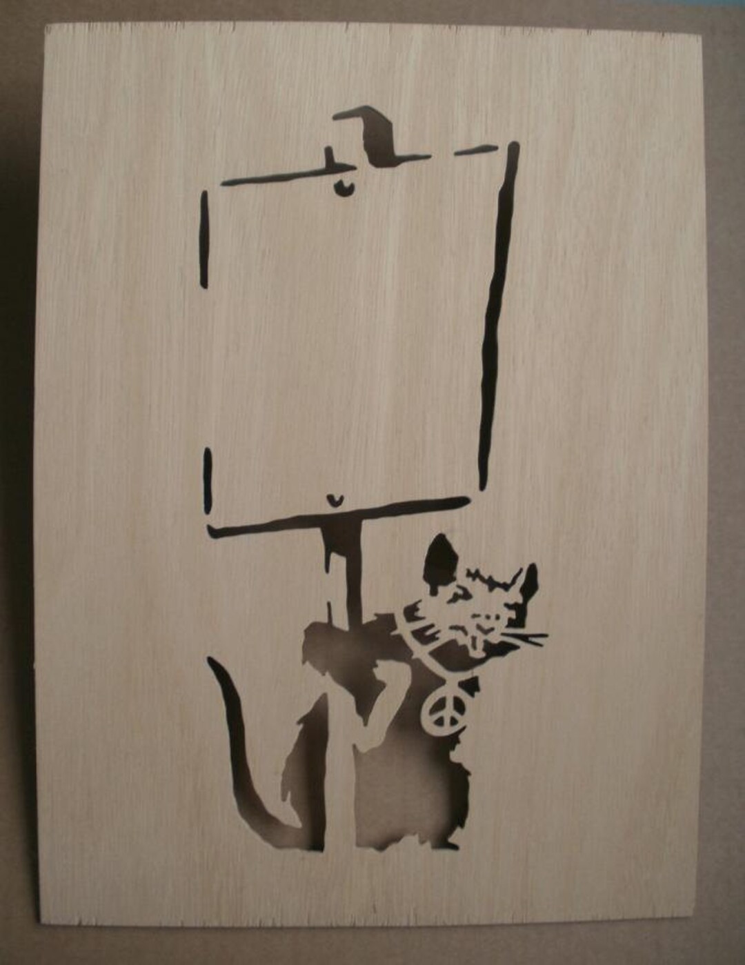 Banksy Rat Protester Stencil - Etsy