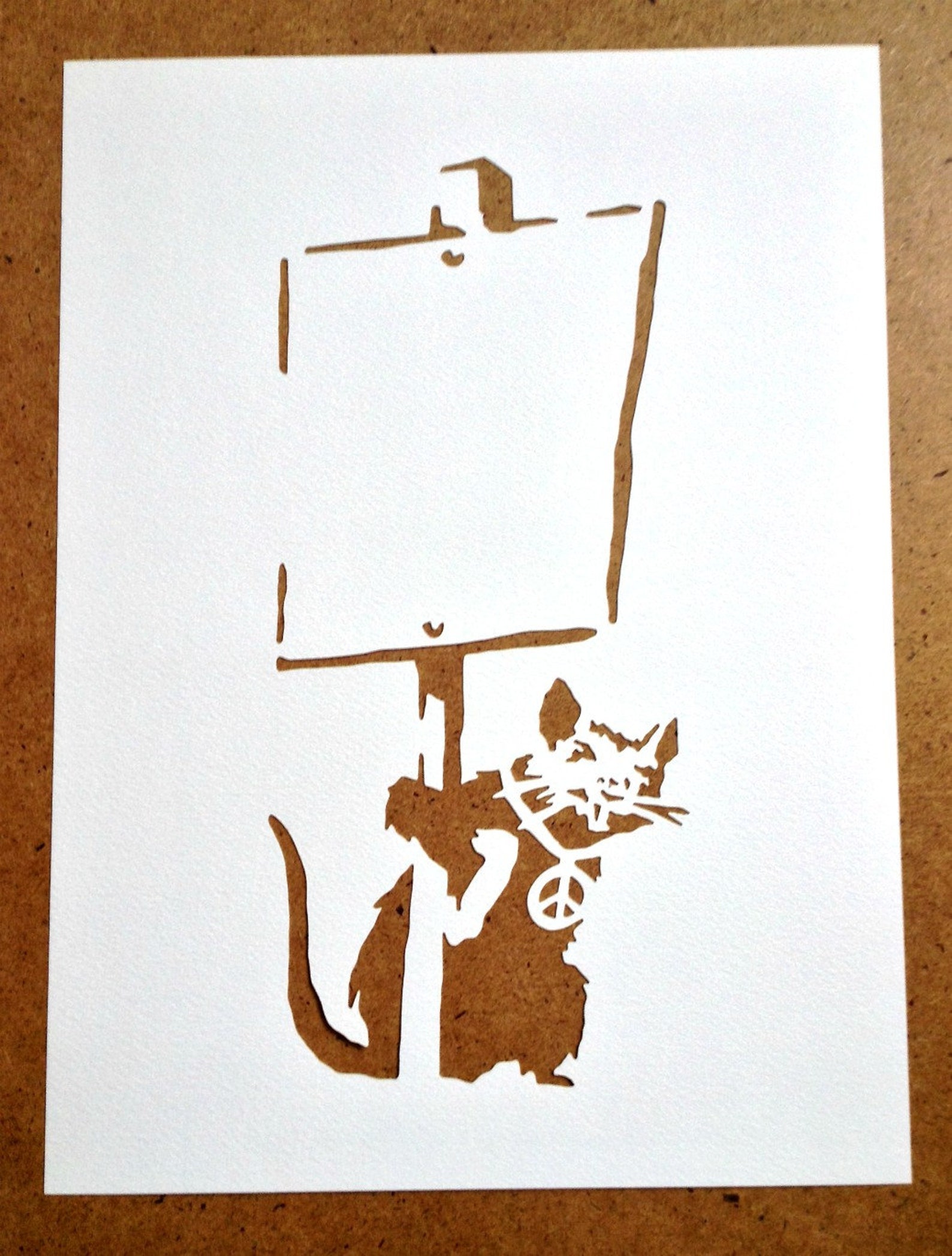 Banksy Rat Stencils Set of 5 Hip Hop Paint Roller Radar &amp; | Etsy