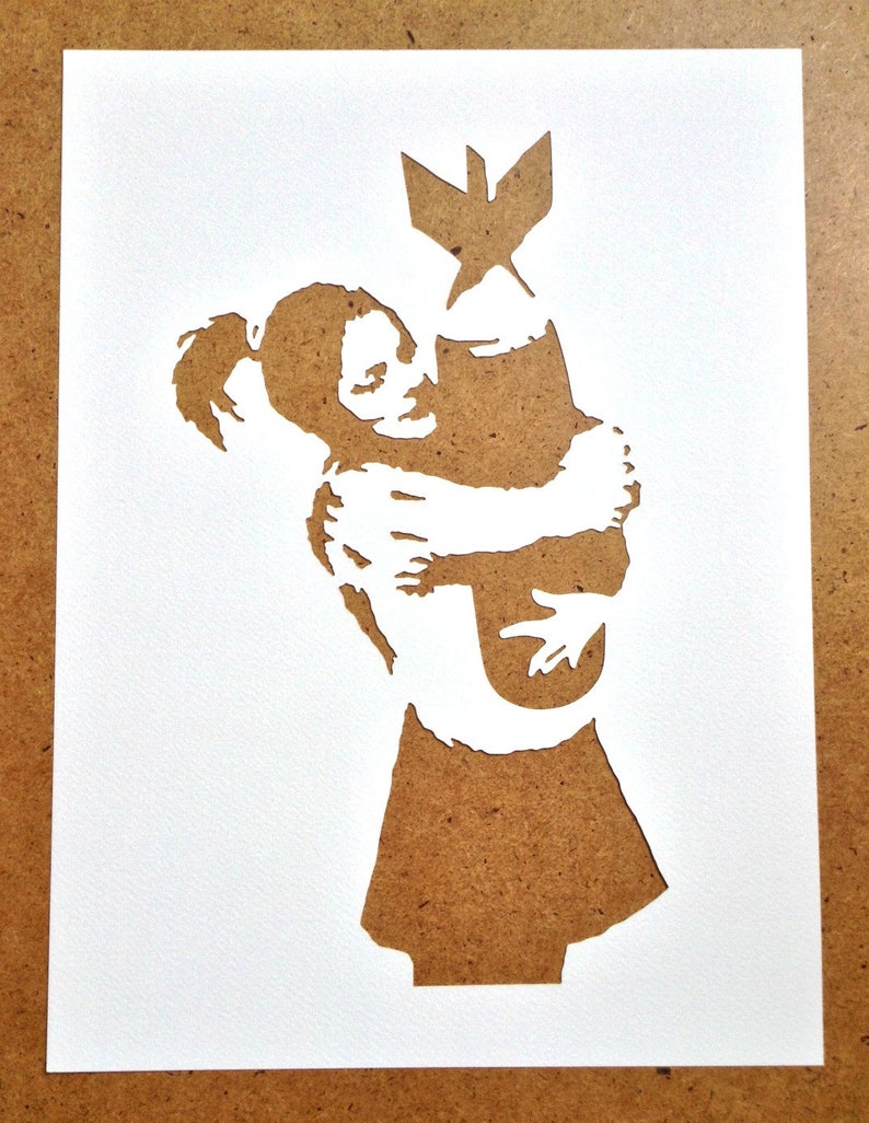 banksy stencils set of 5 choose your own etsy