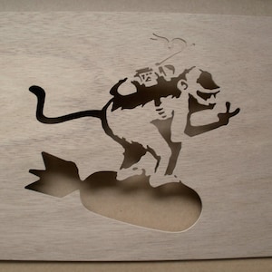 Banksy Monkey Bomb Stencil