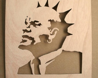 Banksy Punk Lenin Stencil