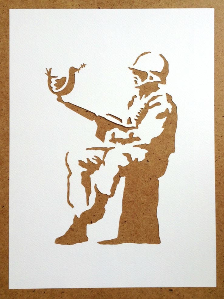 banksy stencils set of 5 choose your own etsy