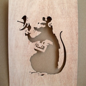 Banksy Radar Rat Stencil