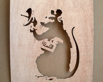 Banksy Radar Rat Stencil