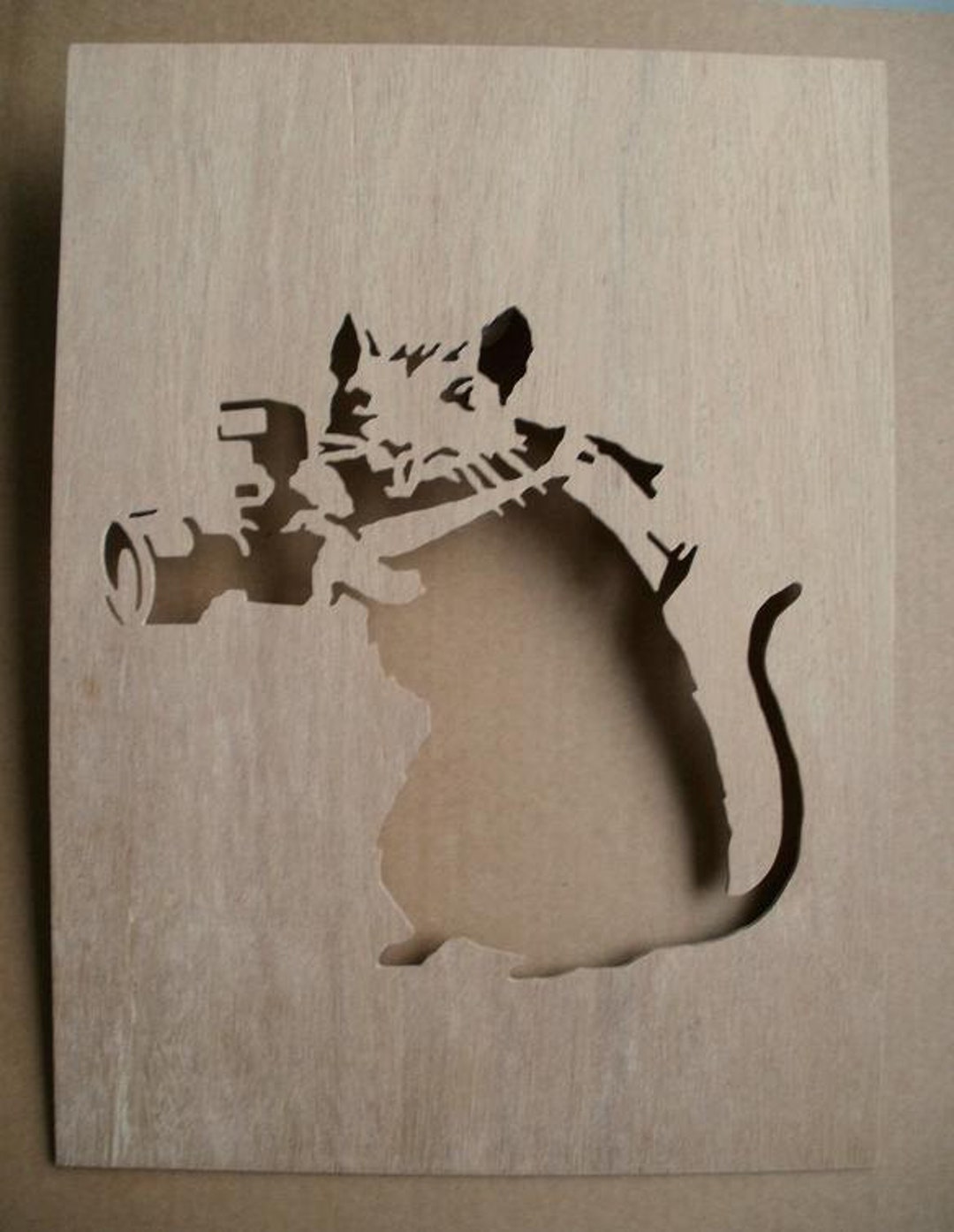 Banksy Rat Photographer Stencil - Etsy