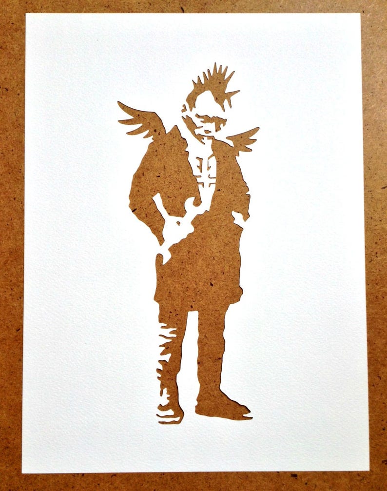 banksy stencils set of 5 etsy