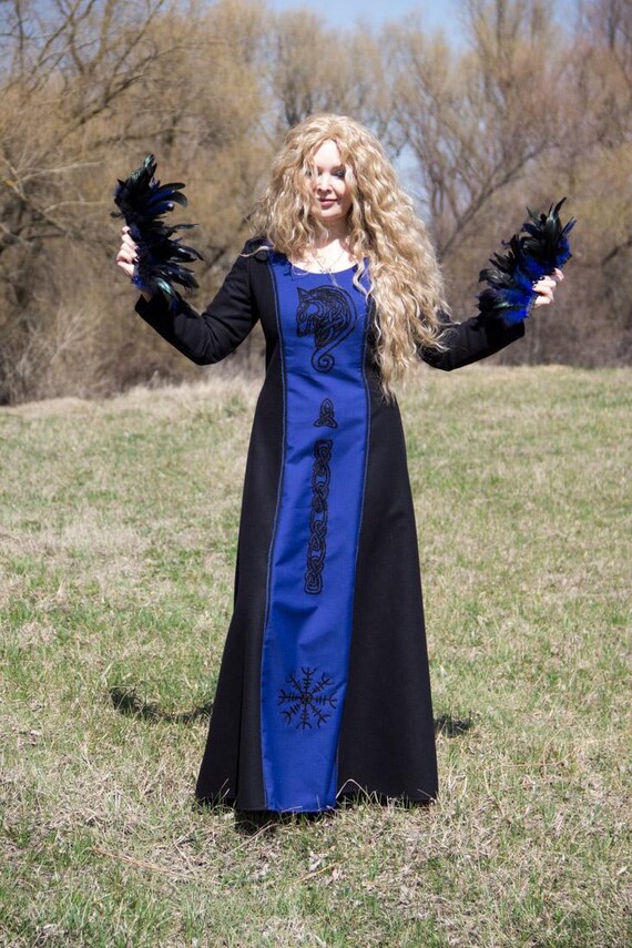 Wool Viking Dress Viking Warrior Costume Women Groom Mother Dress Wedding  Celtic Dress - Etsy