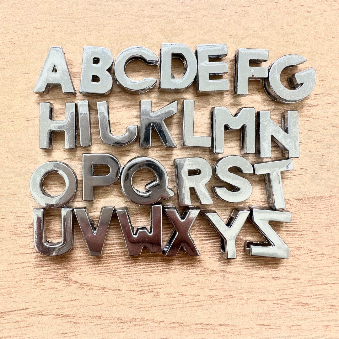 10mm Silver Slide Letter - Etsy