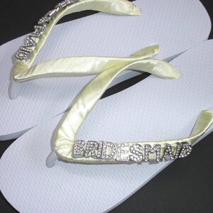 BRIDESMAID Wedding Flip Flops - Etsy