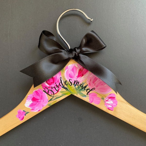 Hand Painted Personalised Timber Hangers | Weddings | Christenings | Mother Of The Bride |