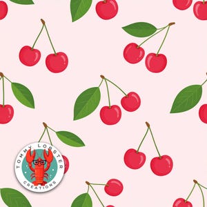 Cherries seamless pattern, Cherries journal paper, Cherries Digital Paper, Cherry pattern, Cherry seamless file, Cherry sublimation