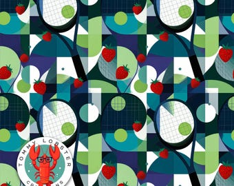 Tennis Digital Paper: Abstract Wimbledon Pattern (Digital Download, 12x12 JPEG File)