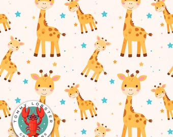 Giraffe Seamless Pattern, Nursery Paper (Digital Download)