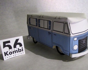 Last Edition Kombi Bus Paper Model Instant Download