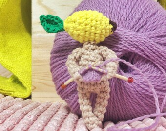Patrón de muñeca quitapenas de ganchillo - LEMONHEAD - Algodón DK