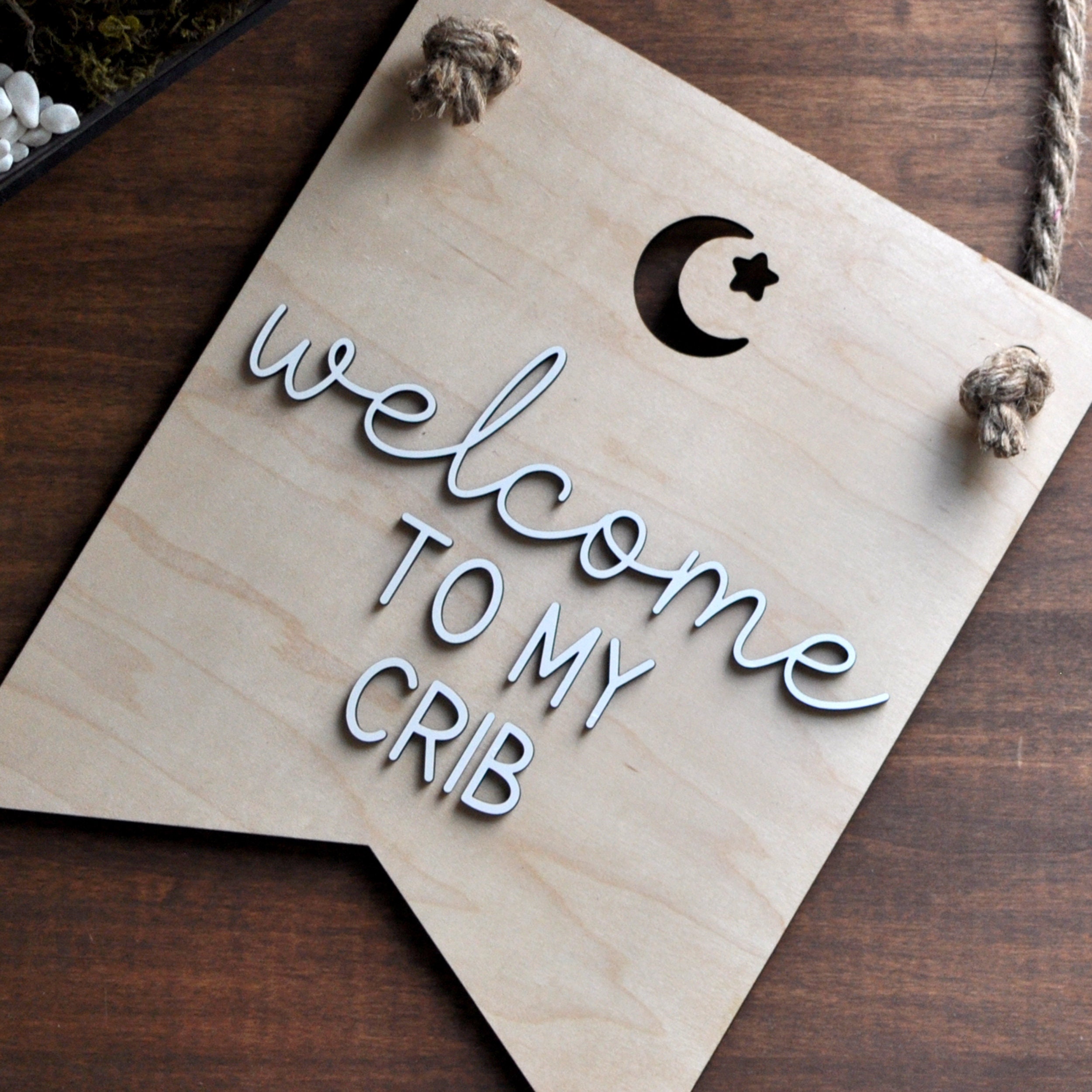 Nursery Sign to My Crib With Moon and Star Etsy