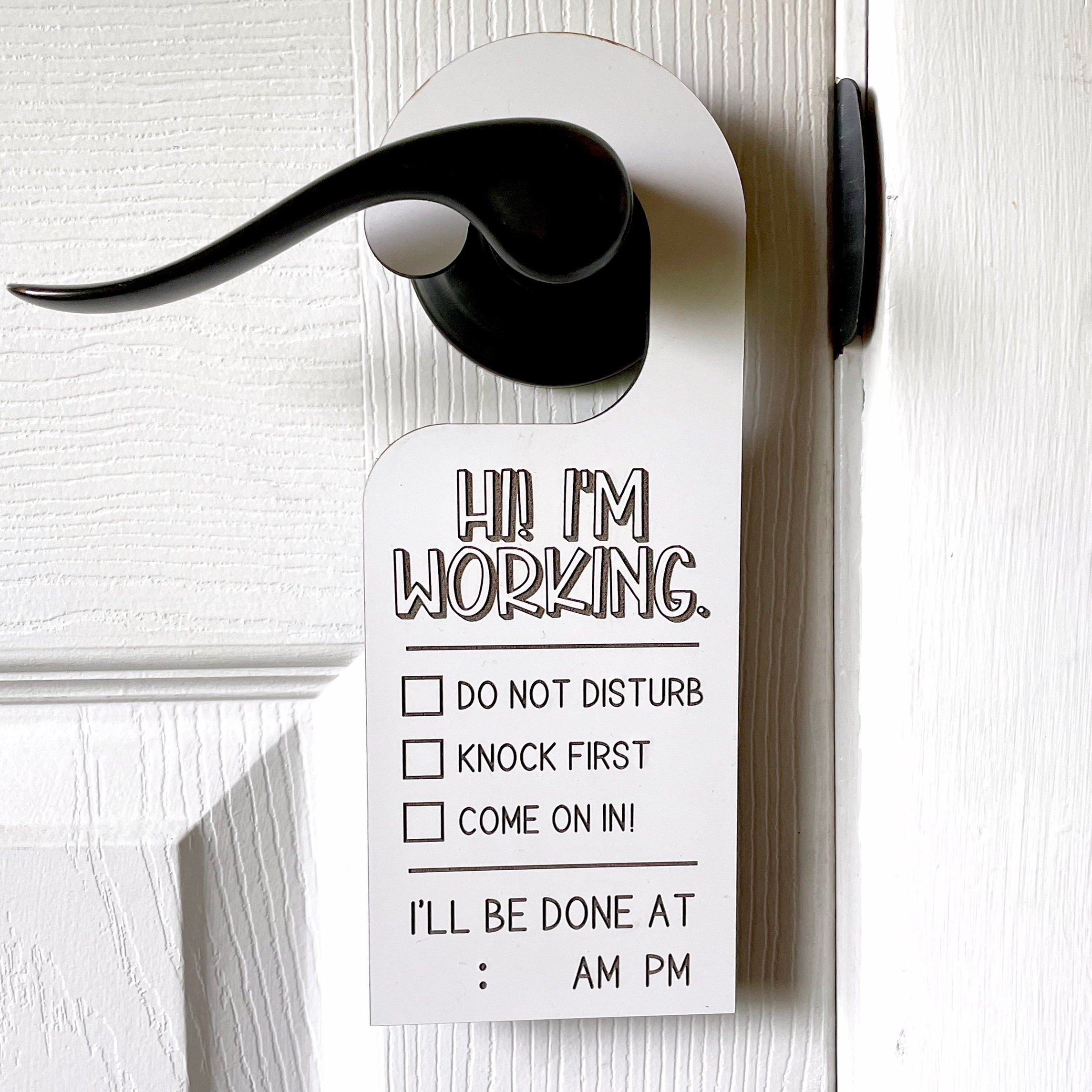 Work from Home Door Sign Whiteboard Hanger with Chalkboard -  Portugal