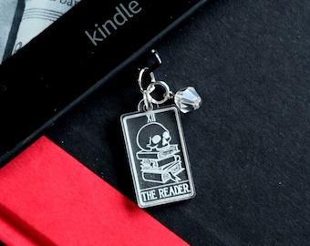 The Reader Tarot Card E-Reader Charm and Dust Plug for Kindle and other USB-C Charging Ports