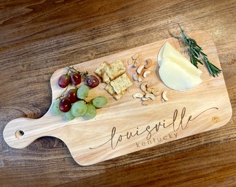 Large City Pride Cutting Board Personalized With Your Hometown