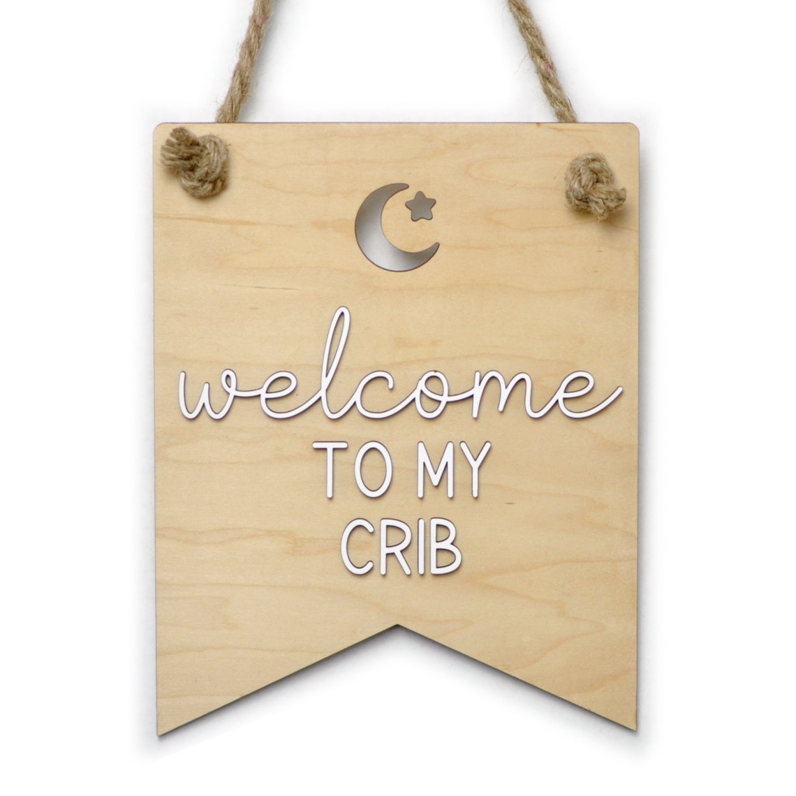 Nursery Sign to My Crib With Moon and Star Etsy