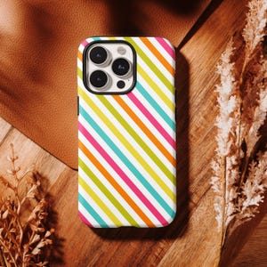 Pink Striped Phone Case,Retro Vertical Stripe Design,for iPhone 16 Pro Max 15 Plus, 14, 13, 12, 11, XS  Samsung Galaxy S25