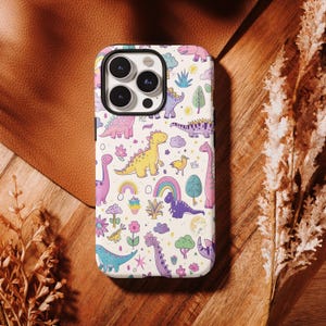 Jurassic Park Collage Phone Case Dinosaur Phone Case T-Rex Cover for iPhone 16 Pro Max, 15 Plus, 14, 13, 12, 11, & Samsung S25, S24,A56, A55
