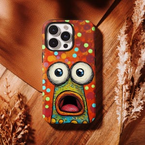 Vintage Cartoon Fish Phone Case, Sardines Collage, Rustic Aesthetic, iPhone 16 15 14 13 12 11 Pro Max Plus, Samsung Galaxy S25 S24 S23 Ultra