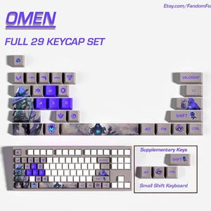 Valorant Inspired PBT Keycap Set: Custom Mechanical Keyboard Keycaps