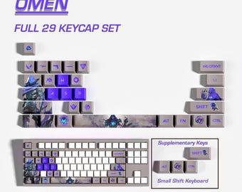 Valorant Inspired PBT Keycap Set: Custom Mechanical Keyboard Keycaps