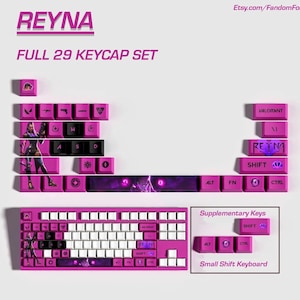 Valorant Inspired Keycap Set: Custom PBT Mechanical Keyboard Keycaps
