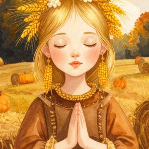 Gentle Girl Harvest - Instant Download - Digital Download