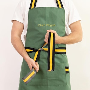 Personalized kitchen apron Made in France