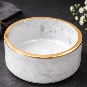 Ivory & Gold Trinket Bowl