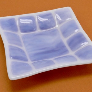 Small Glass Tray, Coin Tray, Keys Tray, Odds and Ends Tray, Trinket Dish, Nut Dish, Jewelry Tray, Valet Tray, Ashtray, 5-1/4&quot; Square, #15