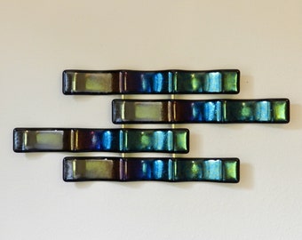 Abstract Wall Sculpture, Wall Decor,  Wall Art, Glass Wall Art, 3D Wall Sculpture, Wave Wall Sculpture, Modern Wall Sculpture, #14