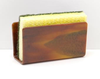 Kitchen Sponge Holder; Sponge Holder; Sponge Caddy; Sponge Rest; Scrubby Holder; Sponge Keeper; Glass Sponge Holder; Loofah Holder;  #120