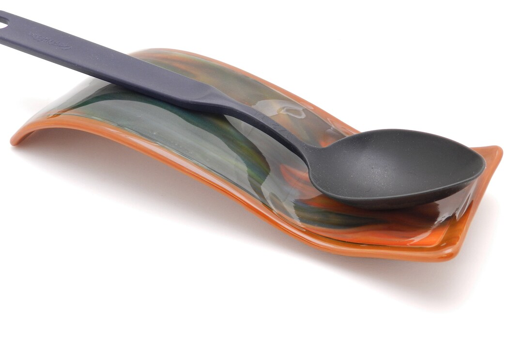 Kitchen Spoon Rest Medium Size Spoon Rest Glass Spoon Rest Etsy