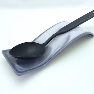 Kitchen Spoon Rest,  Glass Spoon Rest, Spoon Holder, Gift for Cooks, Buffet Spoon Rest, Stove top Spoon Rest,  #56