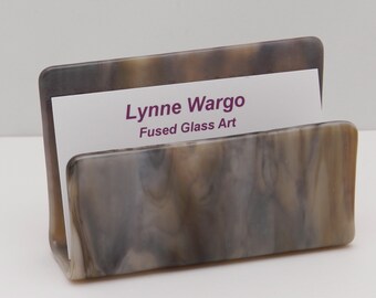 Business Card Holder for Desk, Glass Card Holder, Business Card Stand, Desk Accessory, Office Gift, Coworker Gift, #180