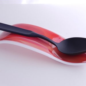 Kitchen Spoon Rest,  Glass Spoon Rest, Spoon Holder, Gift for Cooks, Buffet Spoon Rest, Stovetop Spoon Rest, #34