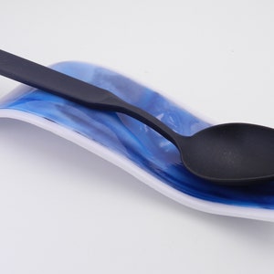 Kitchen Spoon Rest,  Glass Spoon Rest, Spoon Holder, Gift for Cooks, Buffet Spoon Rest, Stovetop Spoon Rest,  #45