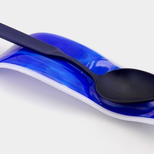 Kitchen Spoon Rest,  Glass Spoon Rest, Spoon Holder, Gift for Cooks, Buffet Spoon Rest, Stovetop Spoon Rest,  #44