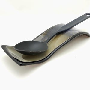 Kitchen Spoon Rest,  Glass Spoon Rest, Spoon Holder, Gift for Cooks, Buffet Spoon Rest, Stovetop Spoon Rest,  #54