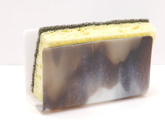 Kitchen Sponge Holder; Sponge Holder; Sponge Caddy; Sponge Rest; Scrubby Holder; Sponge Keeper; Glass Sponge Holder; Loofah Holder;  #224