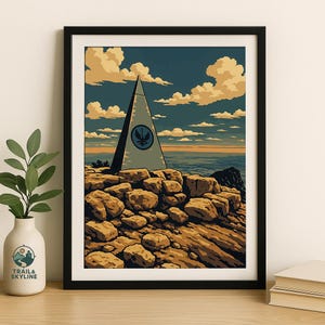 Affiche de voyage sur les points culminants de l'État de Signal Peak, Texas, parc national des montagnes de Guadalupe