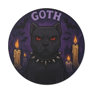 Gothic Round Vinyl Stickers - Dark Aesthetic, Perfect for Halloween Decor, Bedroom, Gifts, Spooky Vibes, Gothic Art
