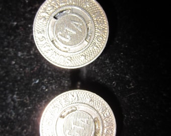 CTA Transit Token Cufflinks 16mm  Metal CTA Surface System Tokens