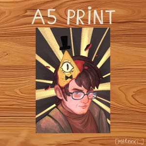 Gravity Falls Bill Cipher / Ford Pines / Impression d'art Billford / Poster / Carte postale A5