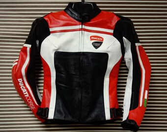 Ducati Corse Motorbike Racing Leather Jacket